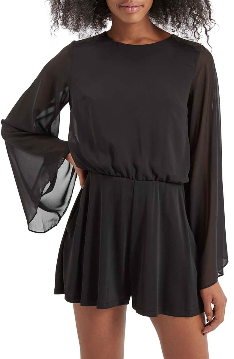 Topshop Batwing Sleeve Romper, Main, color, 
