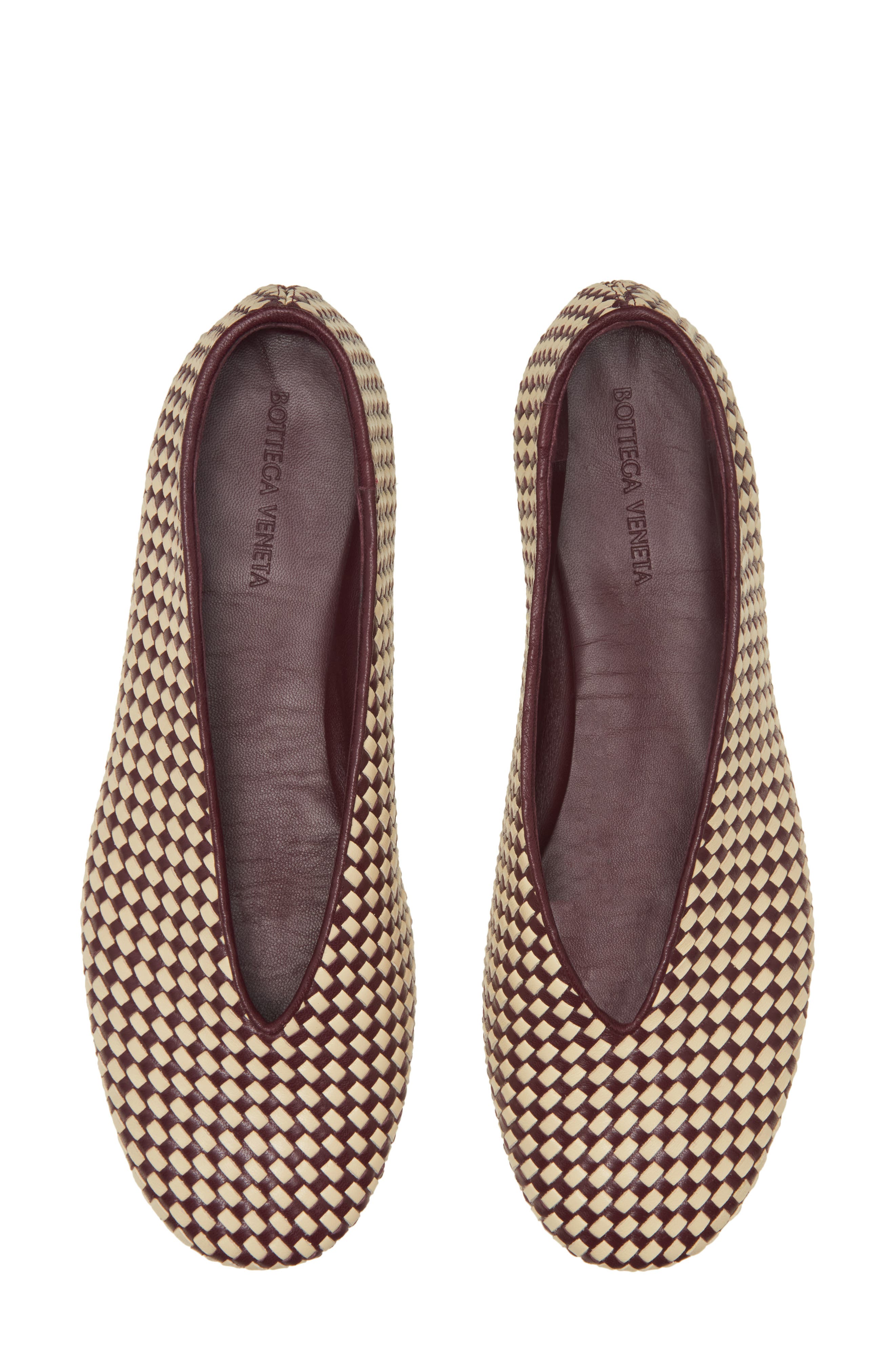 Lagoon Intrecciato Ballet Flat, Alternate, color, 2291 BAROLO-CAMOMILE