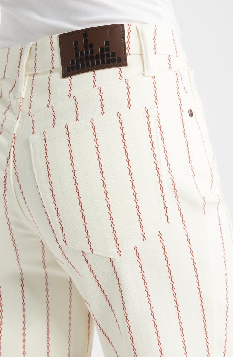 CITY BLUES Stripe Crop Straight Leg Jeans, Alternate, color, Pearl/ Tamarind