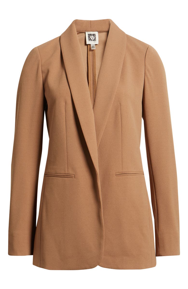 Anne Klein Shawl Collar Blazer, Alternate, color, Vicuna
