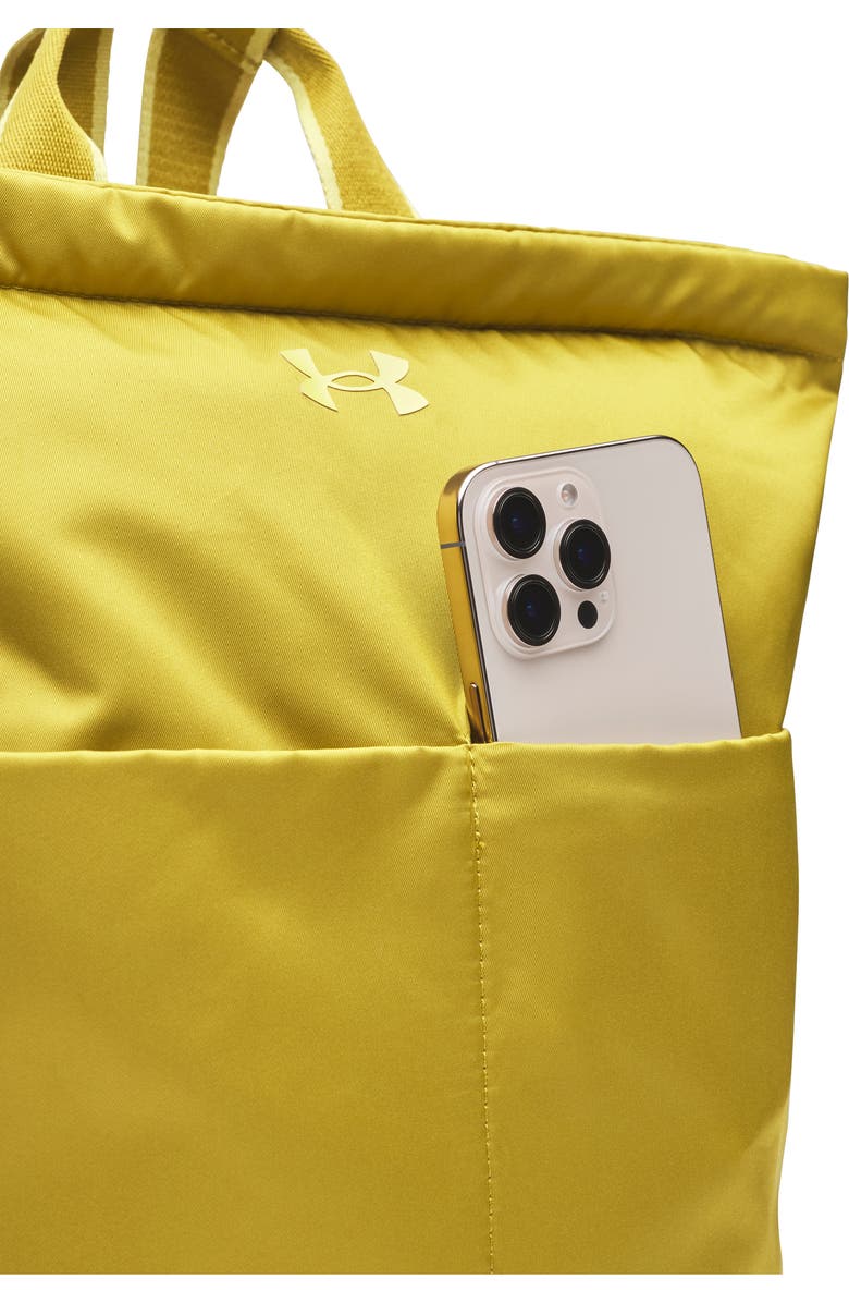 Under Armour Studio Lite Water Repellent Backpack, Alternate, color, Green Legacy / / Yellow Shade