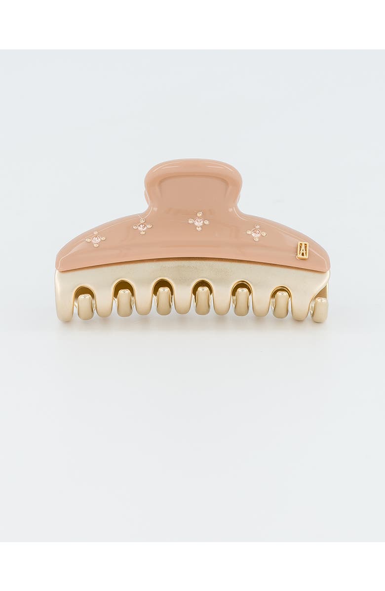 Alexandre de Paris Vendome Etoile Medium Swarovski<sup>®</sup> Crystal Embellished Hair Clip, Main, color, Beige