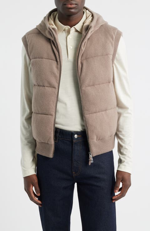 Henrico Quilted Cashmere Hooded Vest
