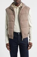 BOSS Henrico Quilted Cashmere Hooded Vest
