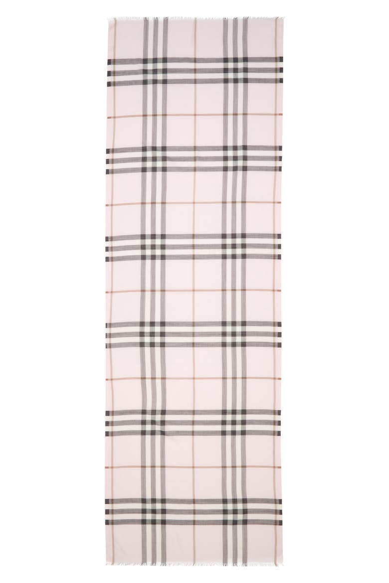 Giant Check Wool & Silk Scarf, Main, color, PALE CANDY PINK