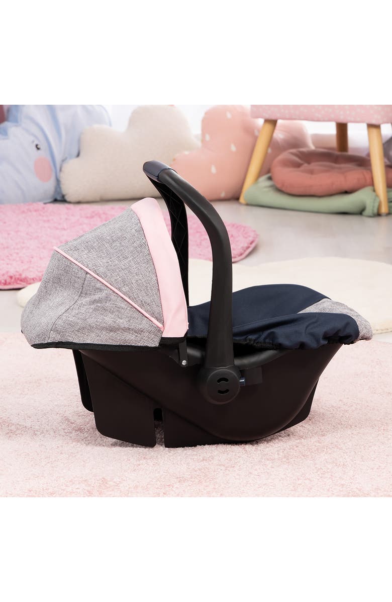 Bayer Design Car Seat Grey, Blue, Pink Butterfly Fits Dolls Up To 18 Inch, Alternate, color, Multicolored