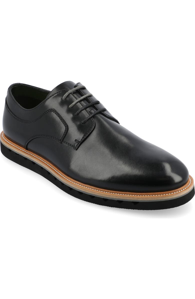 VANCE CO William Tru Comfort Plain Toe Derby, Main, color, Black
