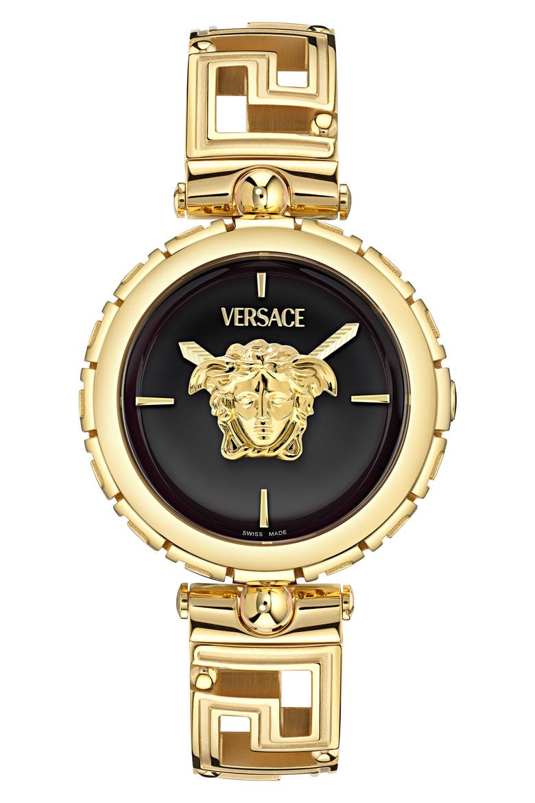 Medusa Jewel Bracelet Watch, 34mm, Main, color, IP YELLOW GOLD