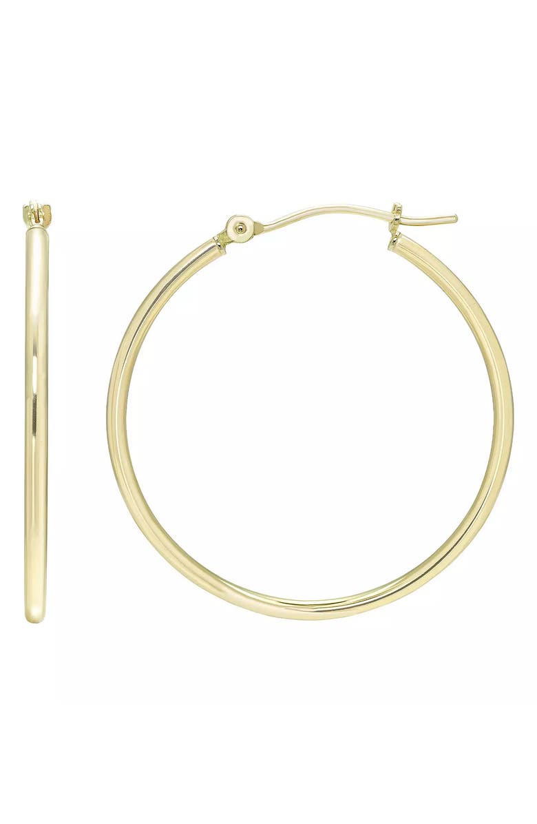 A&M 14K Yellow Gold Tube Hoop Earrings, Alternate, color, Gold