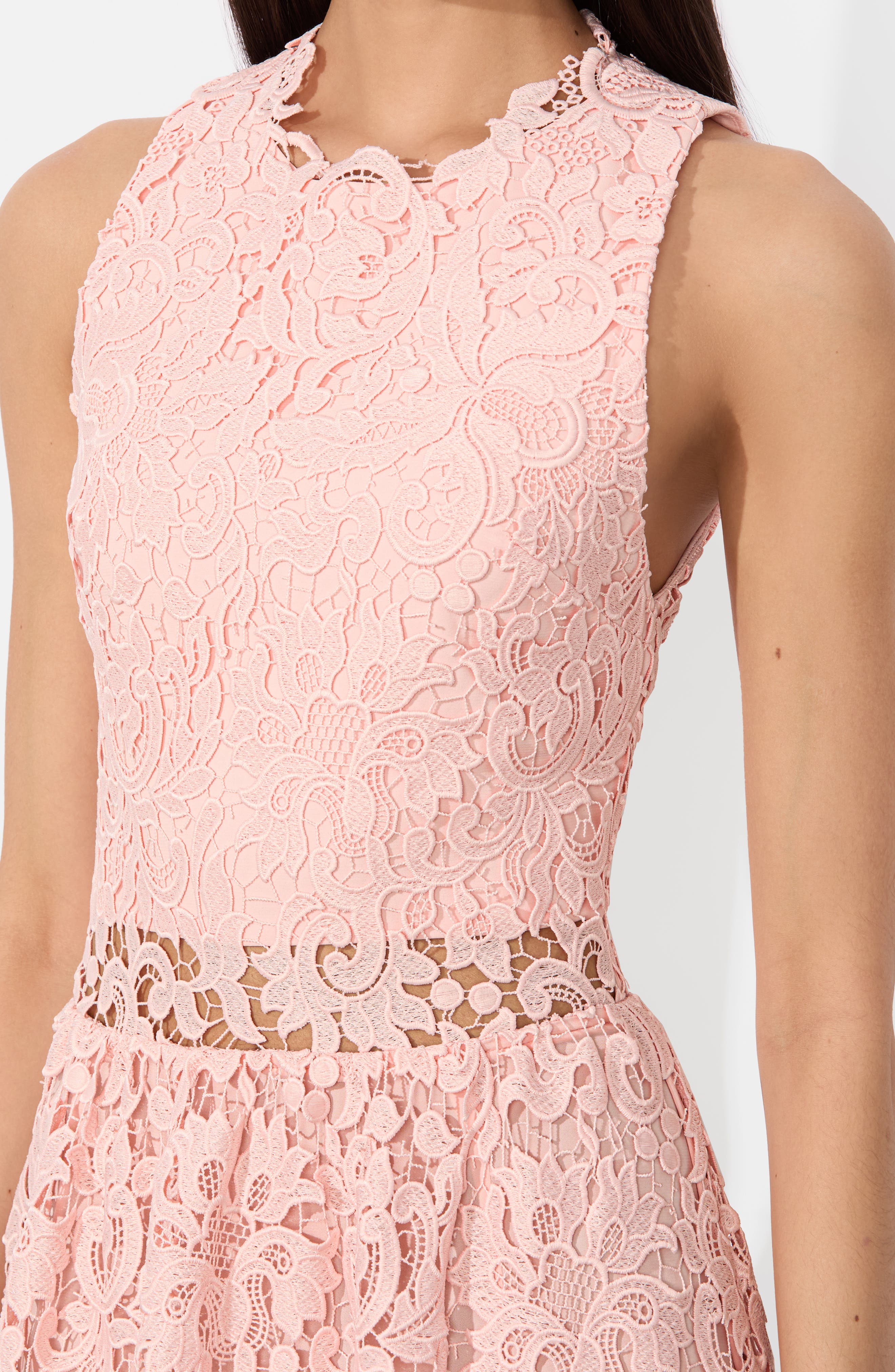 ALICE + OLIVIA Babette Sleeveless Lace Midi Dress (Women) | Nordstromrack