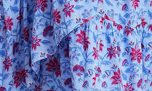 Vineyard Vines Katama Faux Wrap Maxi Skirt In Blue