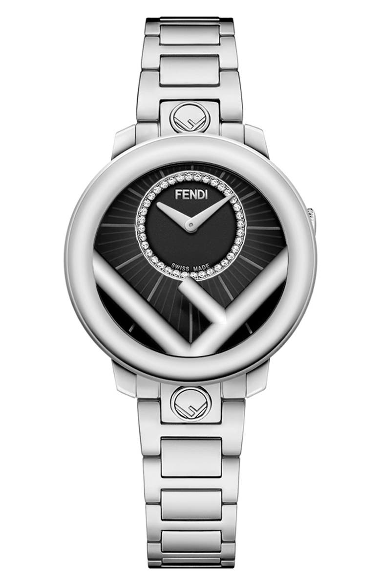 Fendi Run Away Diamond Bracelet Watch, 28mm, Main, color, 