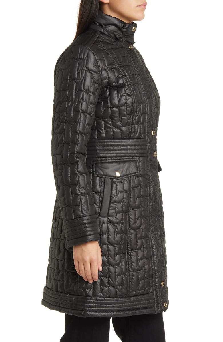 Via Spiga Quilted Hooded Coat, Alternate, color, 