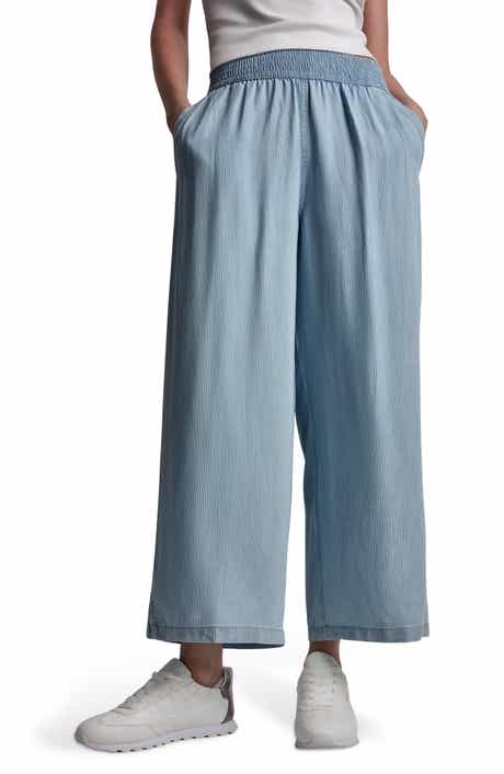 DKNY Jeans High Rise Tencel® Lyocell Wide Leg Pants