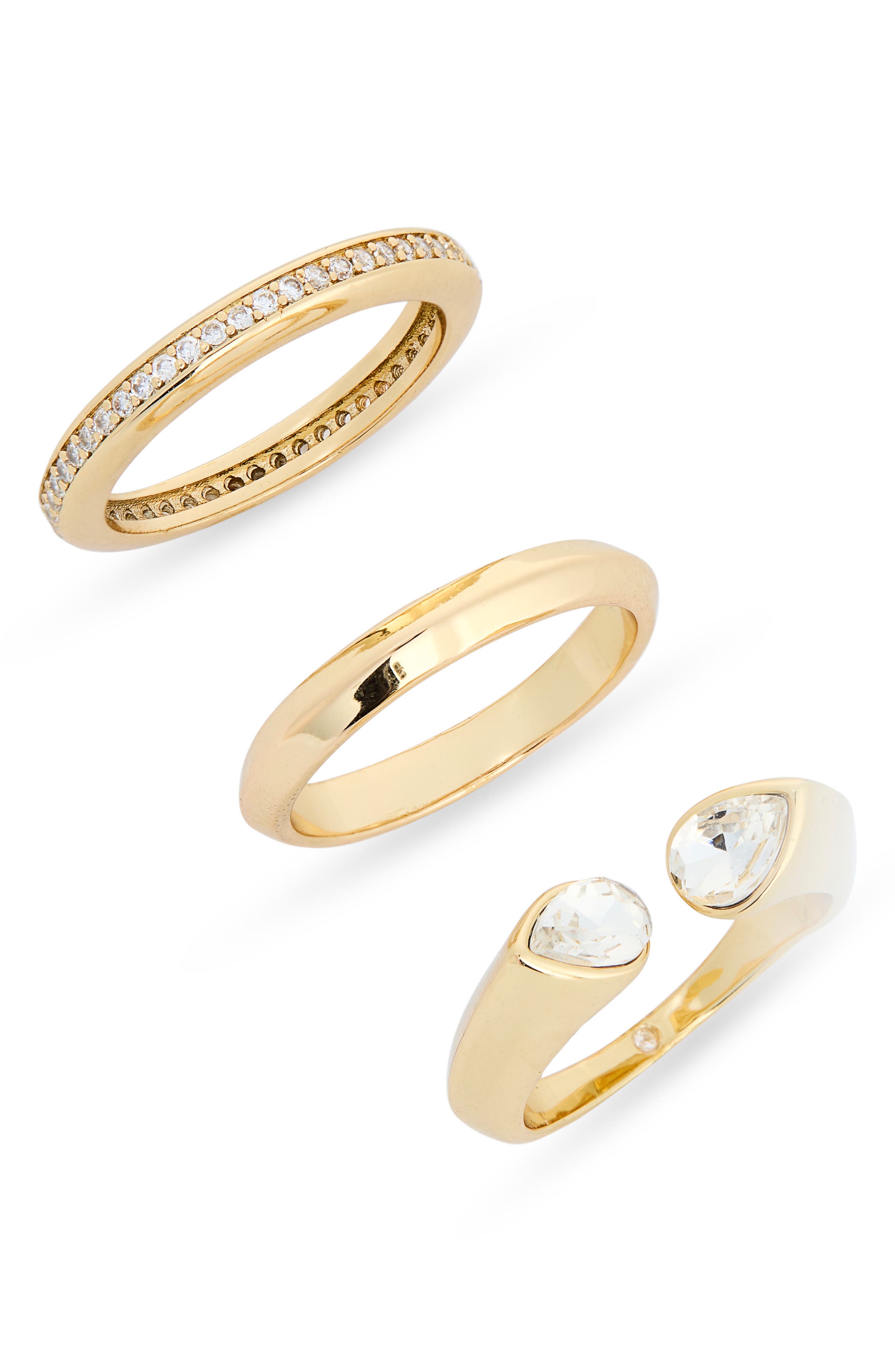 3-Pack Open Bezel Rings