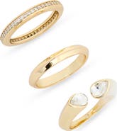NORDSTROM RACK 3-Pack Open Bezel Rings