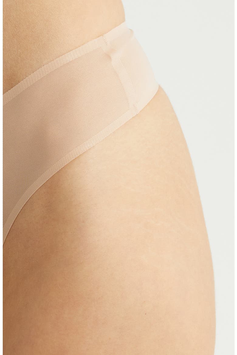Chic Mesh Thong, Alternate, color, BEIGE