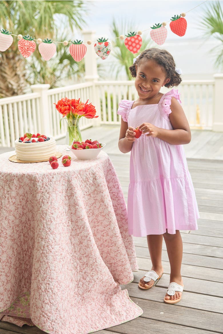 Kids' Tiered Katie Dress, Alternate, color, Light Pink Seersucker Gingham