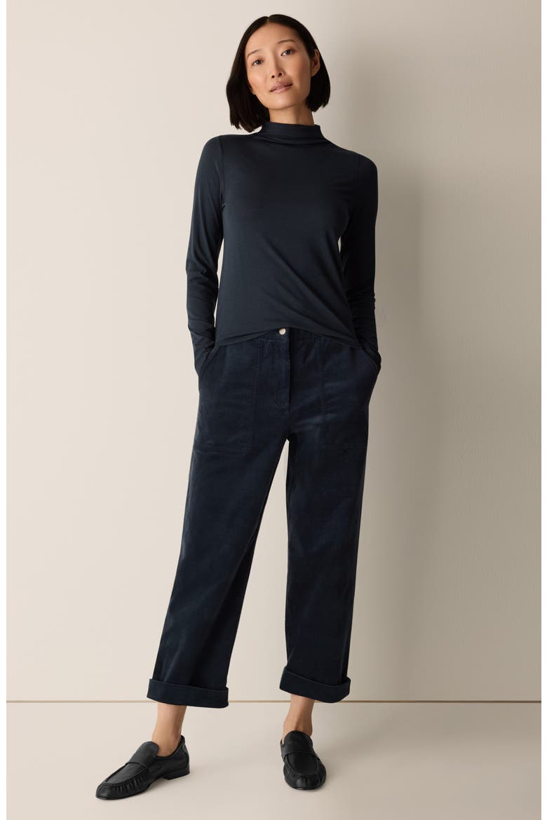 Funnel Neck Long Sleeve T-Shirt, Alternate, color, MARITIME