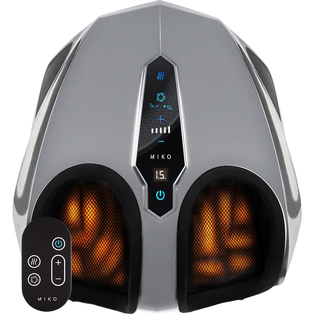 MIKO Shiatsu Foot Massager with Heat - 5 Settings in Silver  product