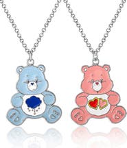 Care Bears BFF Necklace for 2 with Grumpy Bear and Love-a-Lot Bear