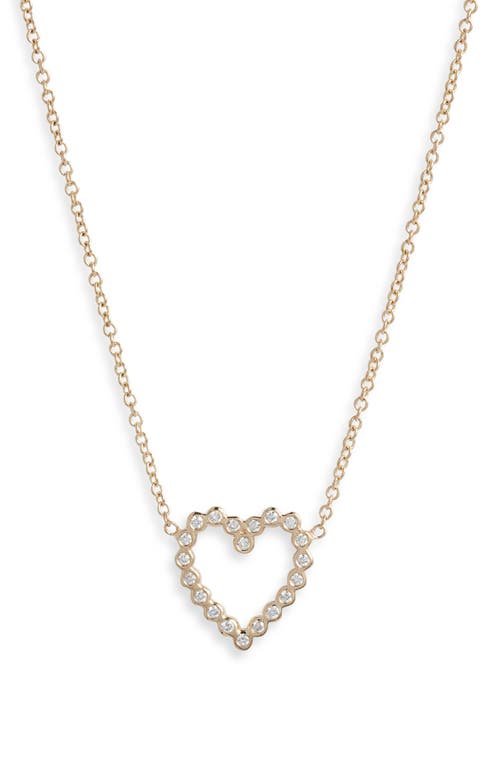 Zoë Chicco 14K Gold Diamond Heart Pendant Necklace in 14K Yellow Gold  product