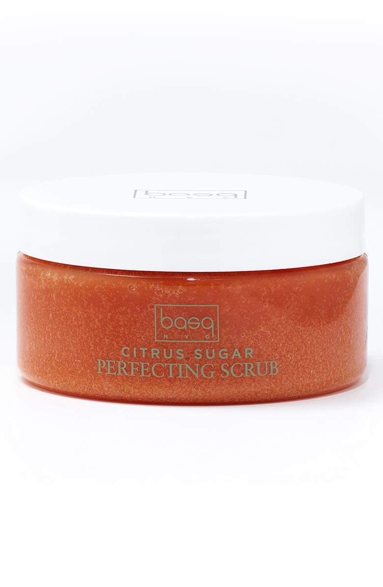 basq NYC Citrus Sugar Skin Perfecting Scrub, Main, color, Orange