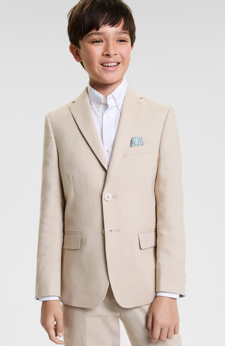 Tallia Kids' Linen Blend Suit Jacket, Alternate, color, Beige