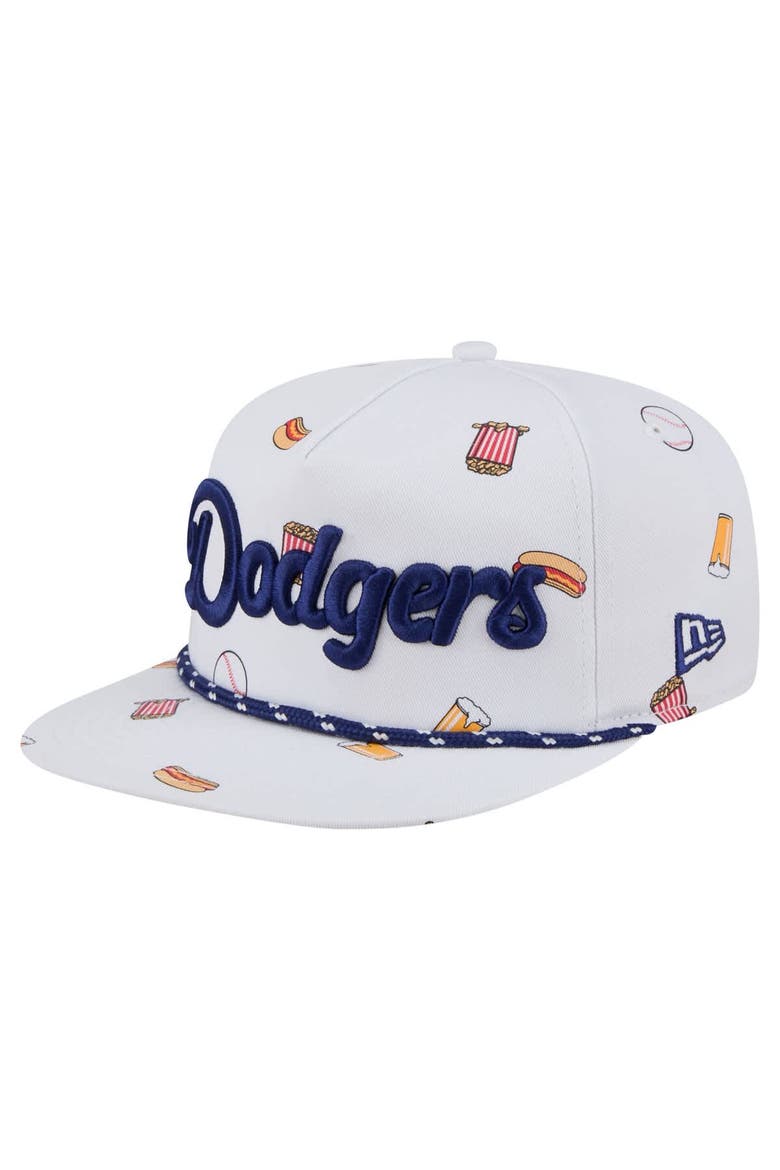 Men's New Era White Los Angeles Dodgers Team Cheer Rope 19TWENTY Adjustable Hat, Main, color, White