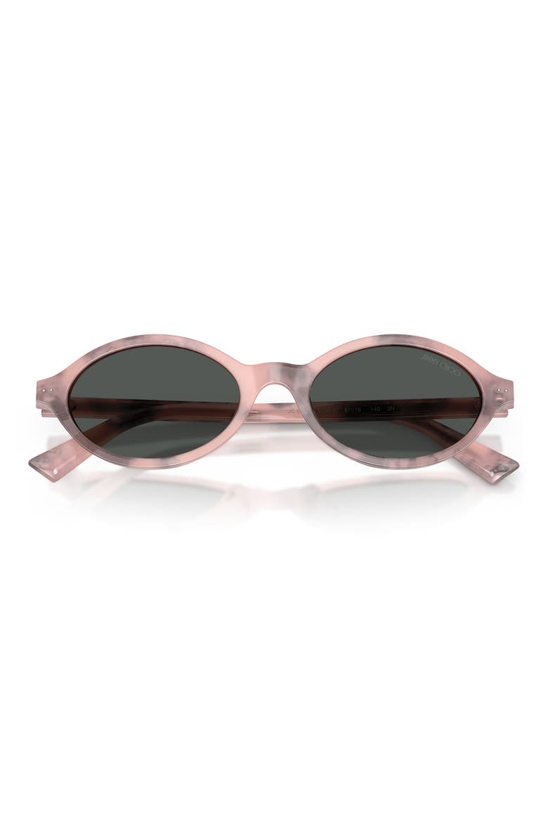 51mm Oval Sunglasses, Alternate, color, ROSE HAVANA / DARK GREY