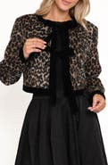 Petal & Pup Vanna Leopard Tie-Front Jacket