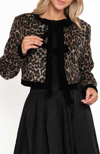 Vanna Leopard Tie-Front Jacket