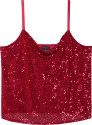 Tahari ASL Sequin Cowl Neck Camisole