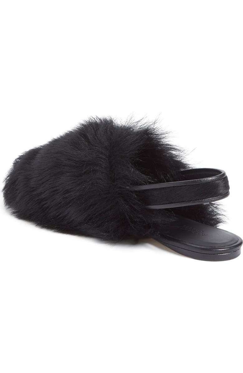 Rosetta Getty Genuine Shearling Slingback Flat, Alternate, color,