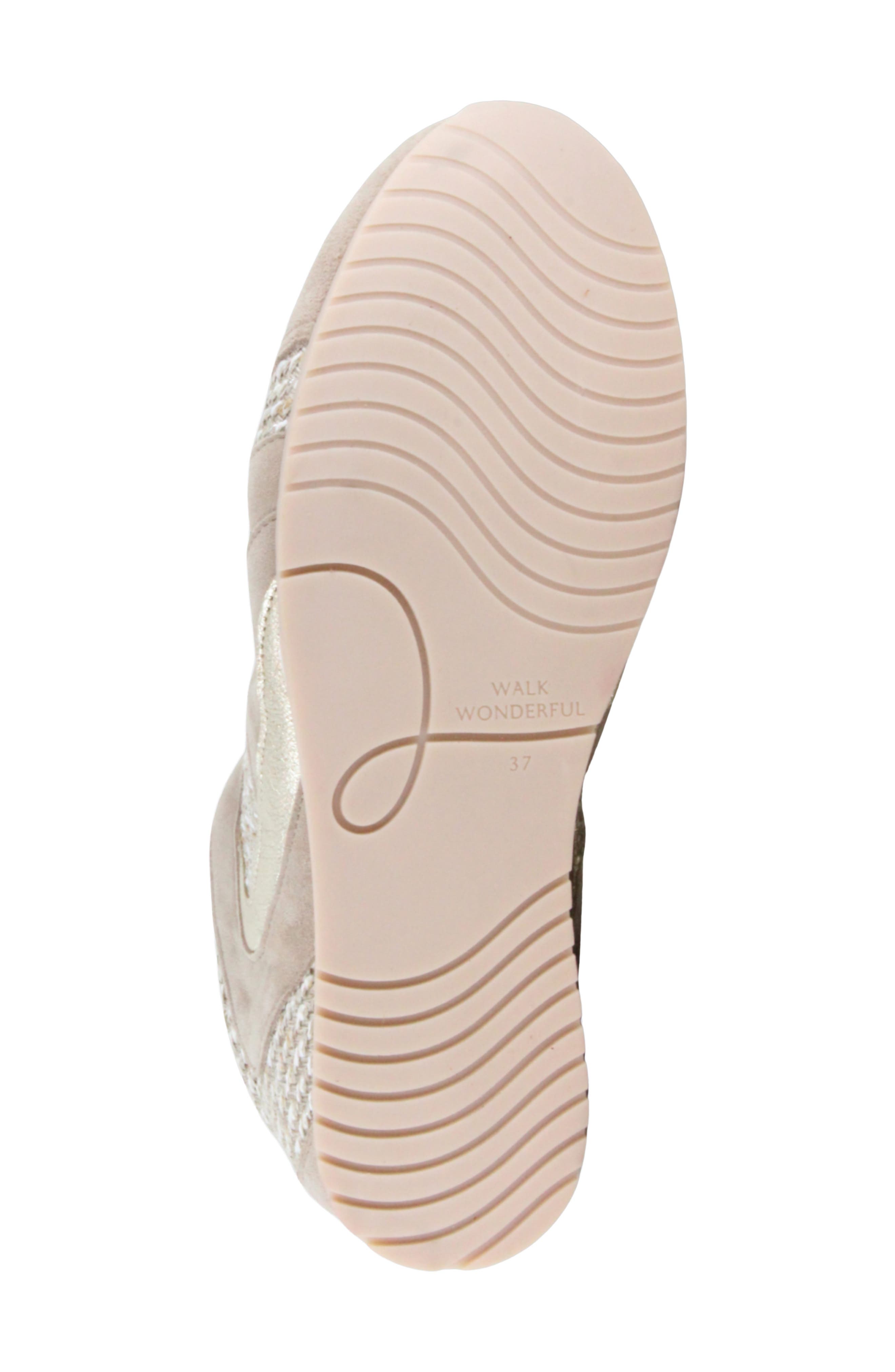 Horizon Sneaker, Alternate, color, GOLD SUEDE RAFFIA
