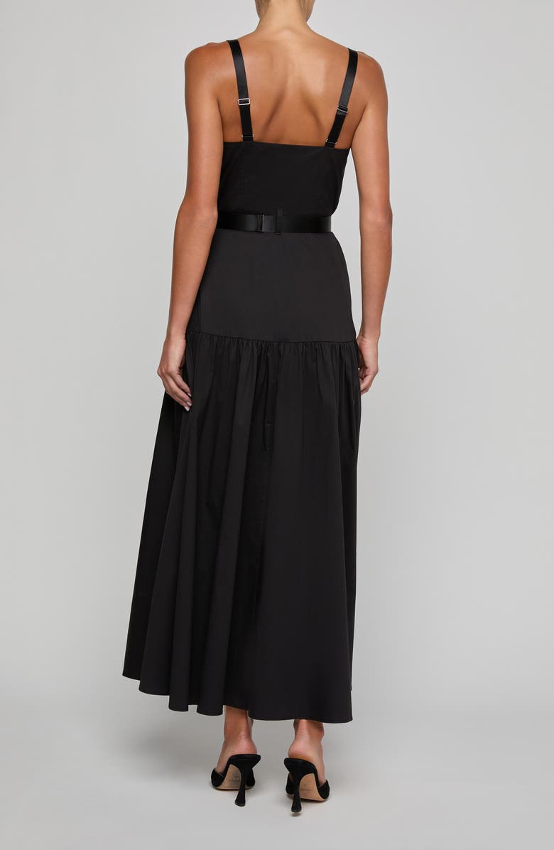 L'AGENCE Rima Belted Front Zip Midi Dress, Alternate, color, 