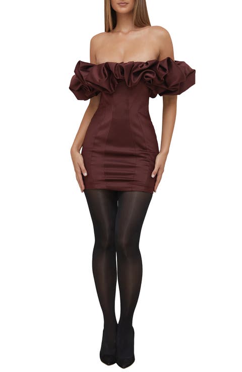 Selena Puff Off the Shoulder Minidress