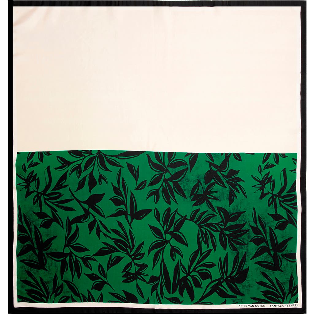 Dries Van Noten Foulard Santal Greenery Silk Scarf