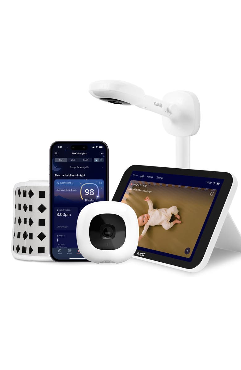 Nanit Smart Baby Monitor System, Main, color, White