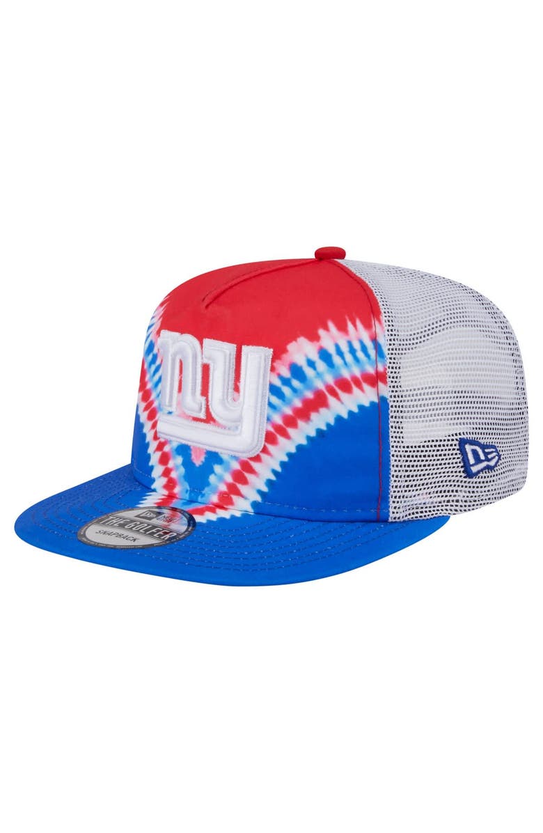 New Era Men's New Era Red/Royal New York Giants Throwback Dye Golfer Snapback Hat, Main, color, Red