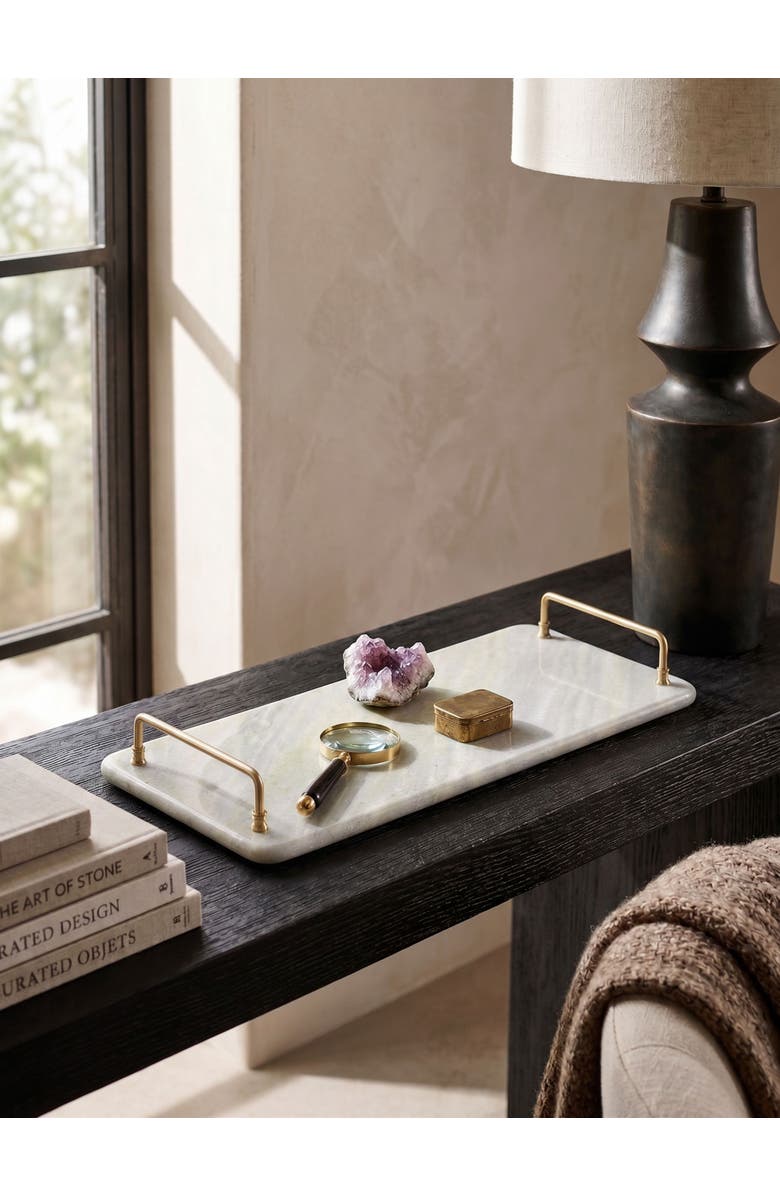 GAURI KOHLI Osaka Green Onyx Tray, Alternate, color, Green
