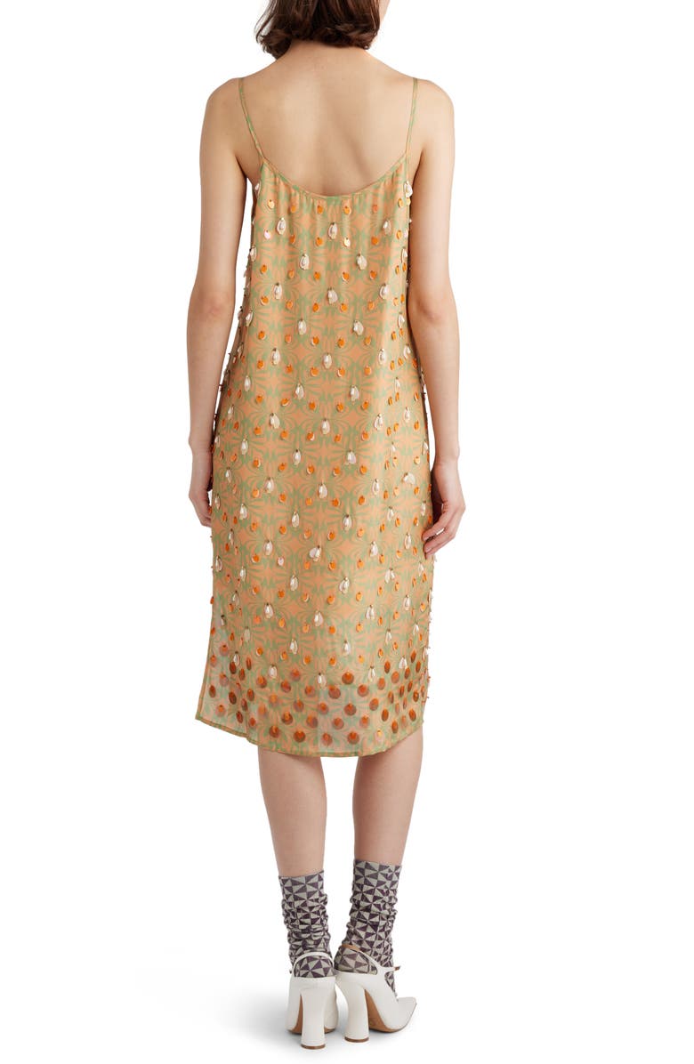 Dries Van Noten Embellished Silk Slipdress, Alternate, color, 