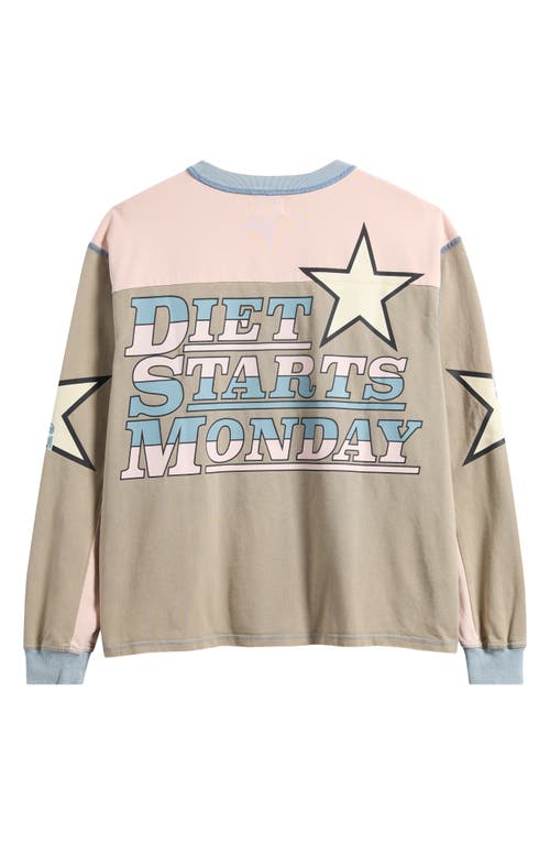 Diet Starts Monday Supercross Long Sleeve Cotton Graphic T-shirt In Multi