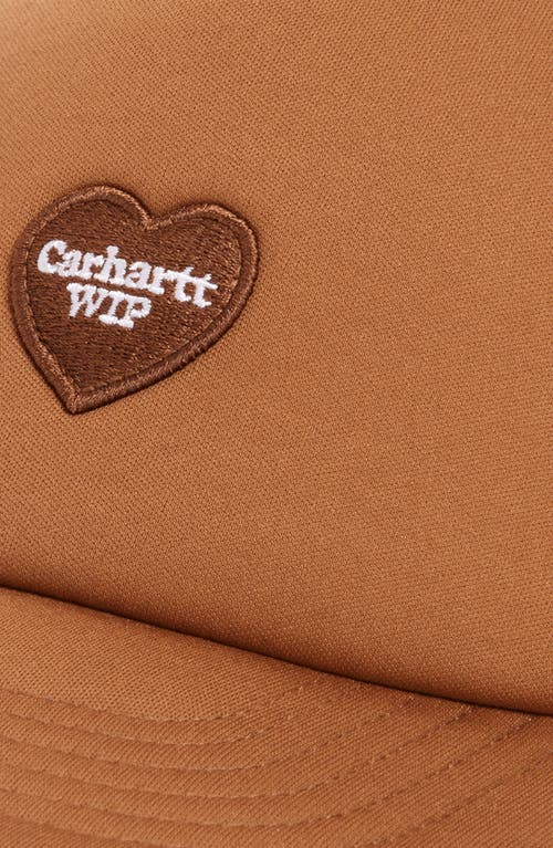 Carhartt Work In Progress Heart Patch Trucker Hat In Brown