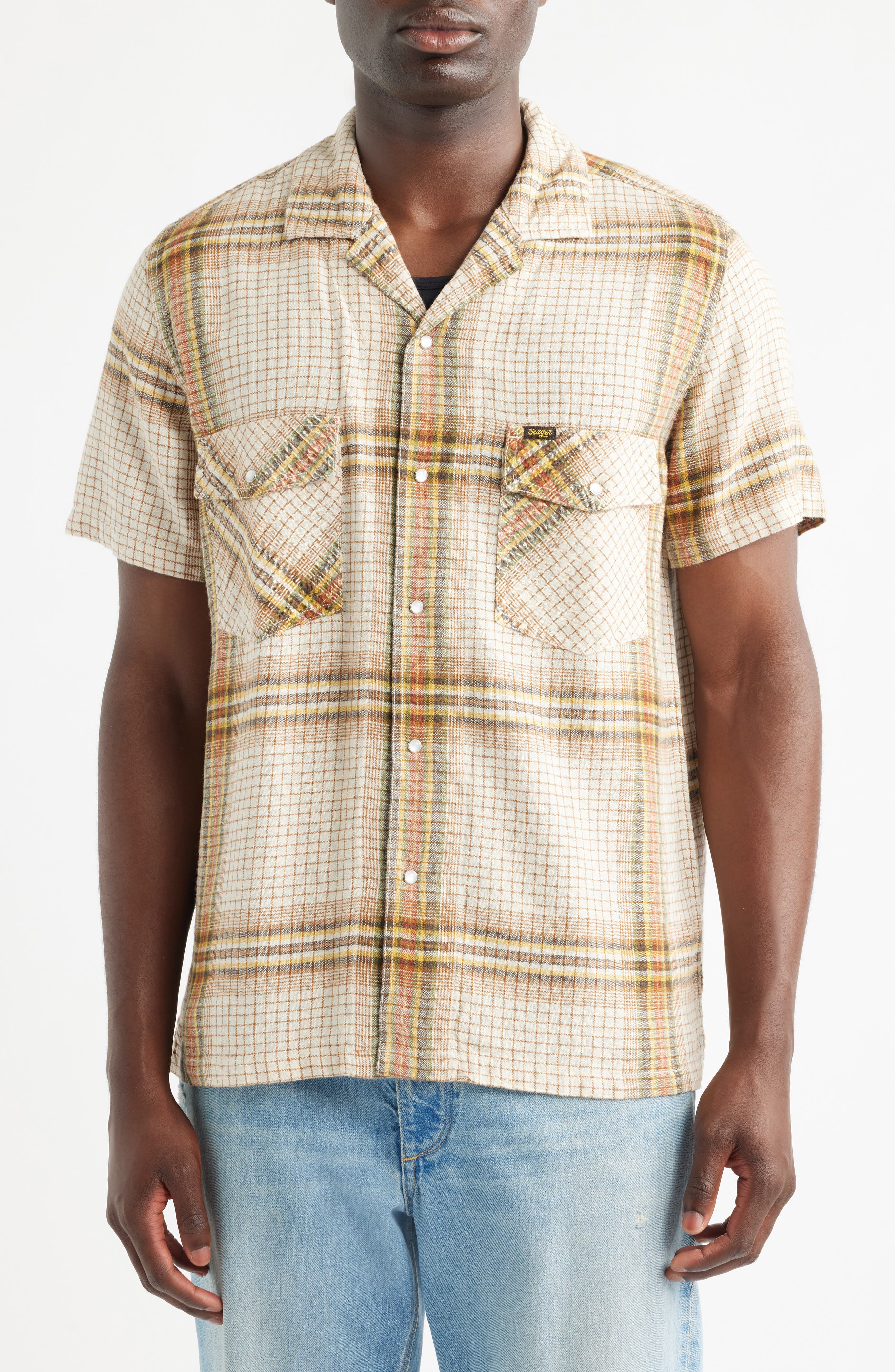 Seager Co Whippersnapper Short Sleeve Snap-Up Shirt (Men) | Nordstrom