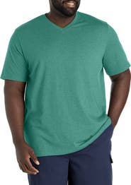 Harbor Bay by DXL Big & Tall Moisture-Wicking Jersey V-Neck T-Shirt