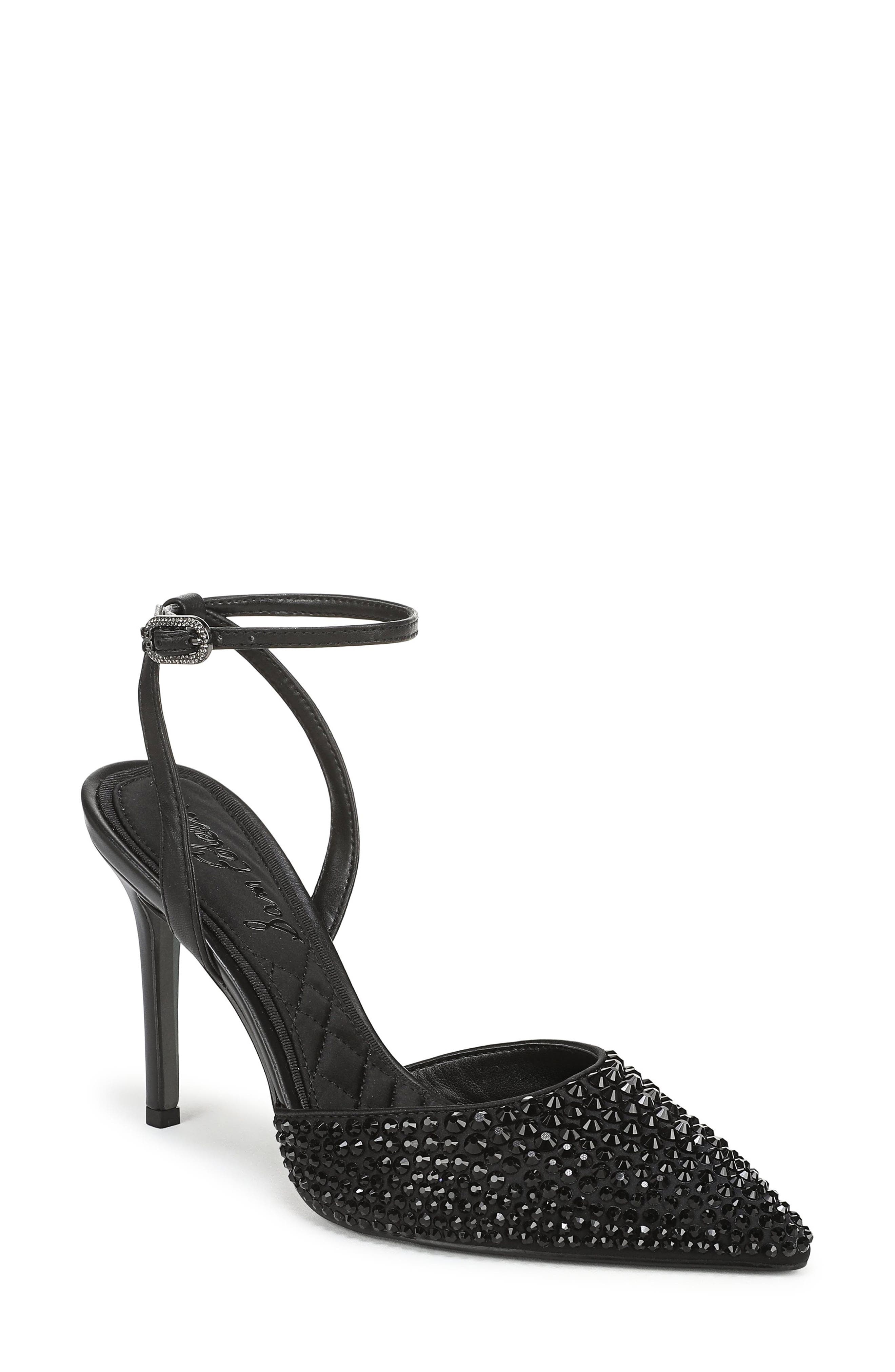 Hana Ankle Strap Pump, Main, color, BLACK