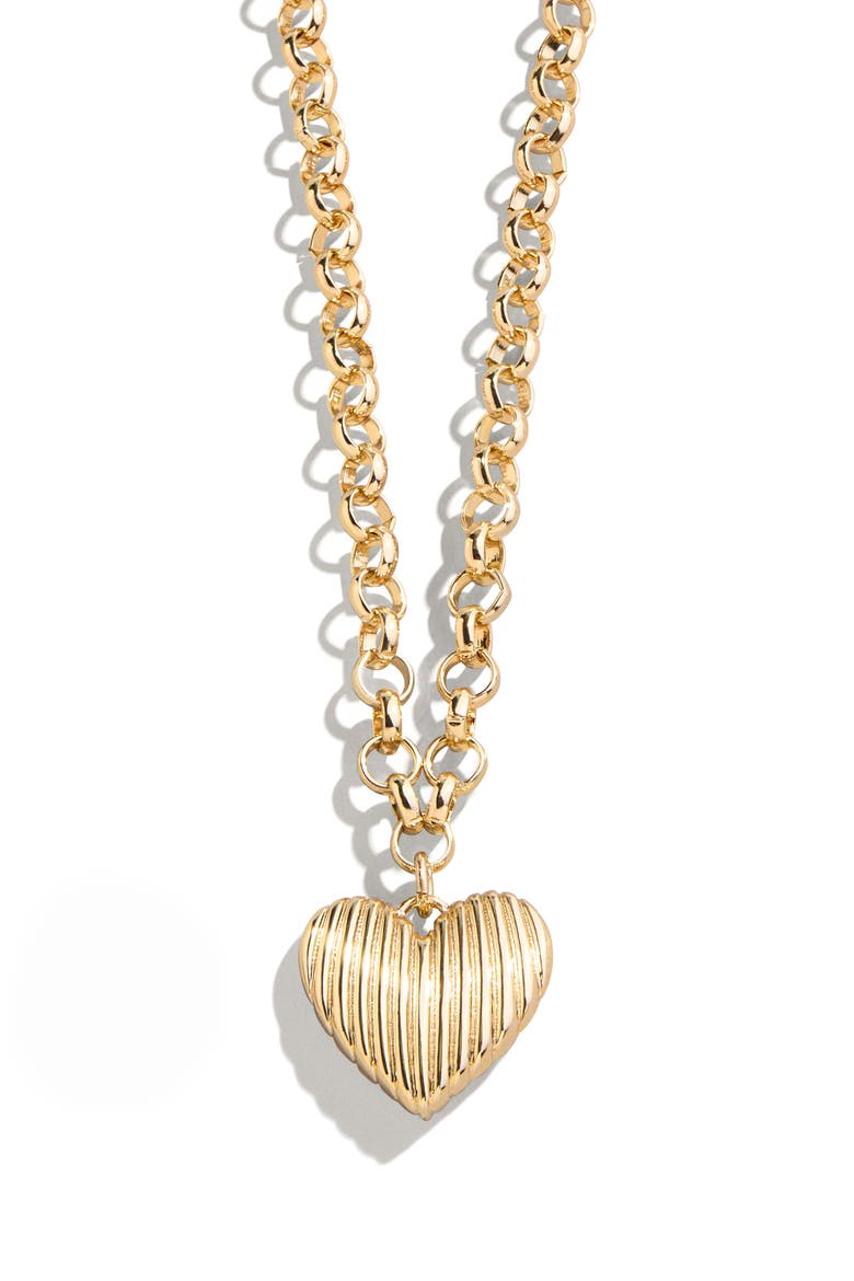 Heart of Gold Pendant Necklace, Main, color, GOLD
