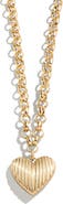BaubleBar Heart of Gold Pendant Necklace