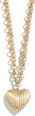 BaubleBar Heart of Gold Pendant Necklace